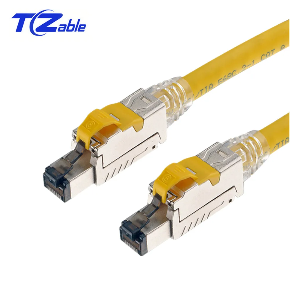 RJ45 разъем Cat8 сетевой обжимной адаптер 40G 2000MHz сетевой штекер экранированный RJ45 волоконная синхронизация Обжимной Сетевой Кабель