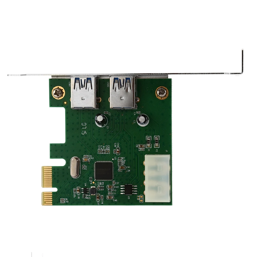 PCI E Express для USB3.0 2 Порты и разъёмы карты расширения адаптер Добавить на рабочего