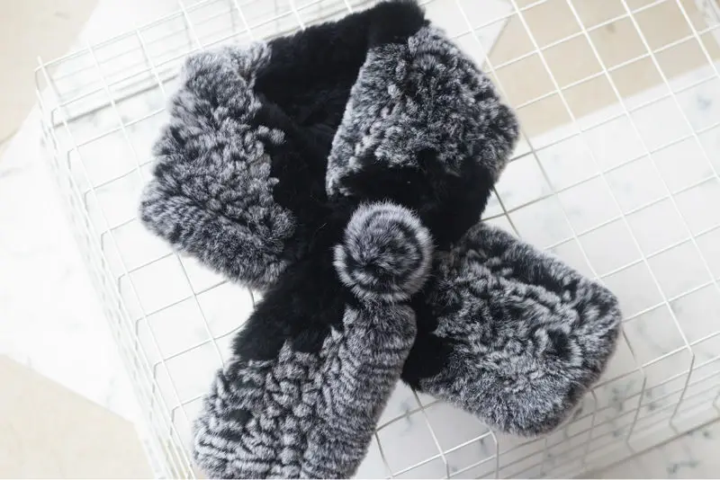 Новинка Зимы 2016 женские шарфы из натурального меха кролика Рекс шаль шарф|rabbit fur