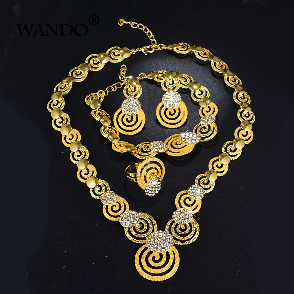 WANDO ювелирные изделия цвет эфиопского золота 24k яркость для
