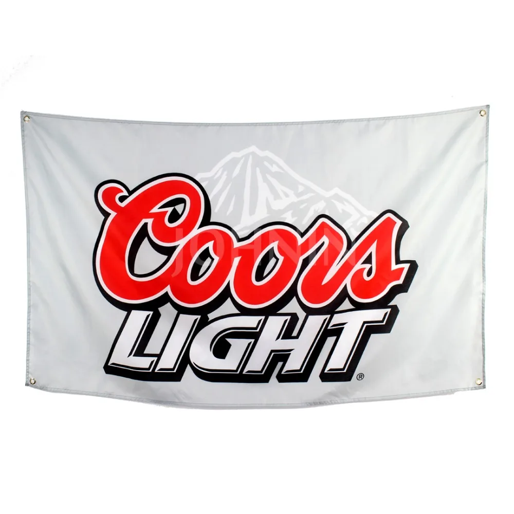 Полиэстер висит промотирования пива рекламы coors легкий флаг|Флаги баннеры и