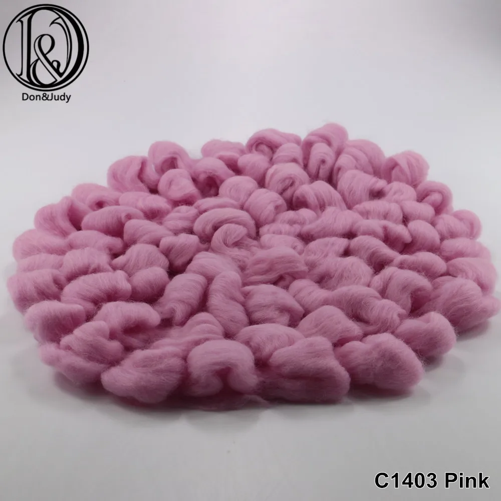 Pink Ручная работа, мягкая шерсть, Флисовое одеяло для новорожденных, корзина, наполнитель для новорожденных, реквизит для фотосъемки, супер мягкие одеяла для младенцев - Цвет: Pink
