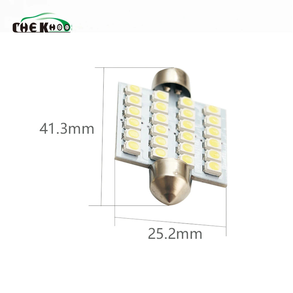 

10PCS Car Light Interior LED festoon 24smd led1210 3528 41mm car led Dome Light Bulb 12v Lamp