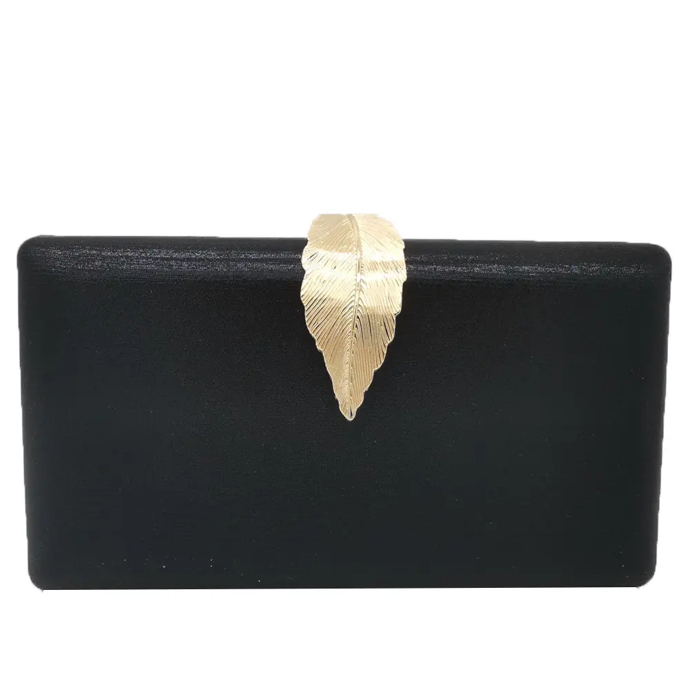 Boutique De FGG металлическая застежка в виде листа, женские модные клатчи на каждый день на цепочке, сумки через плечо, сумки через плечо, Женские официальные вечерние сумки