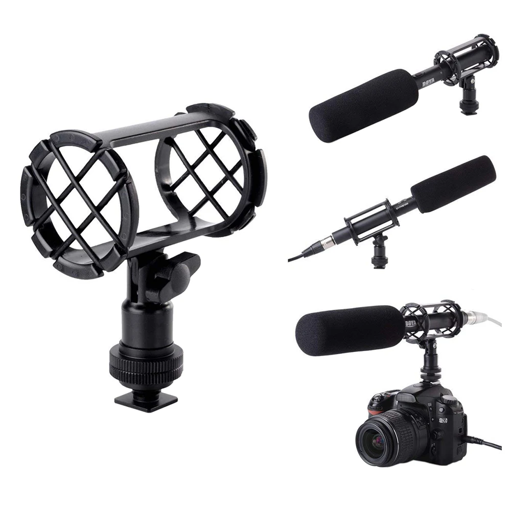 BY C04 камера Микрофон Shockmount для Rode NTG 1 2 3 PVM1000 дробовик тип микрофон ударное