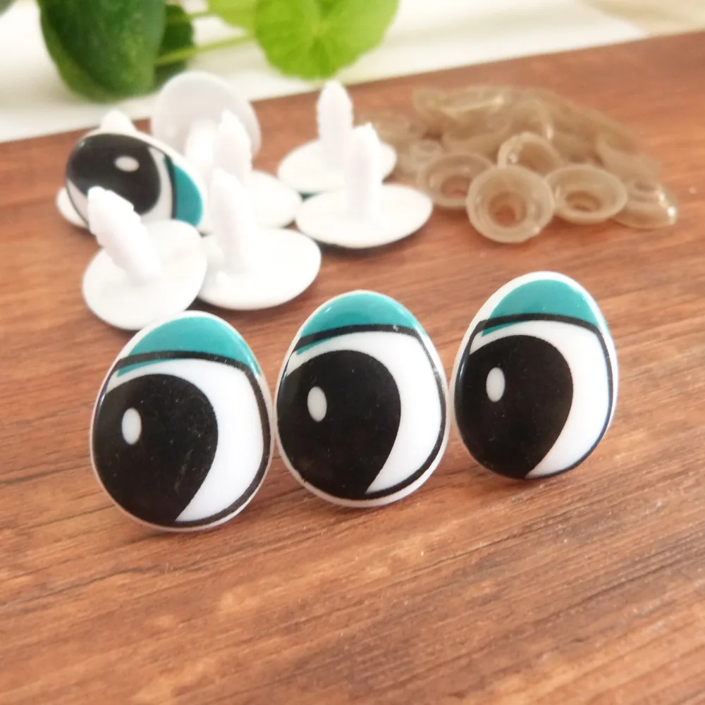 

new arrvial 18x22mm plastic safety animal toy cartoon eyes & soft washer for diy doll findings-20pcs-50pcs-100pcs option