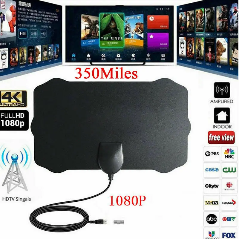 1080 P HD ТВ комнатная антенна цифровая HD Skywire Sky Link Кабель US 200 Mile Range наружная антенна ТВ