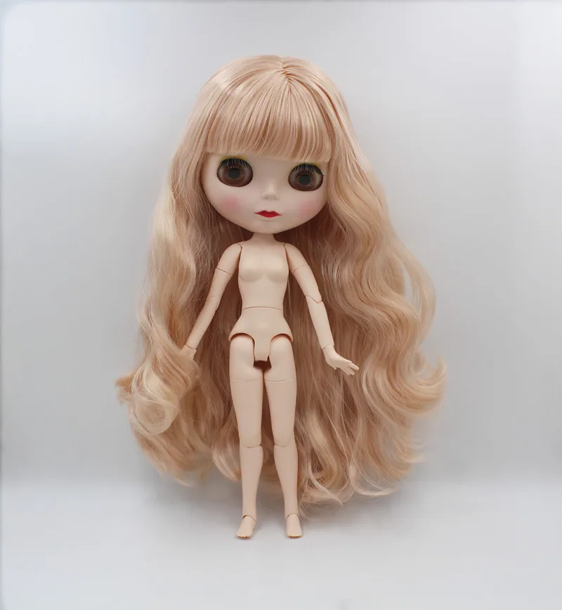 Кукла Blygirl Blyth светильник светло-желтая челка с кудрявыми волосами 1/6 обнаженные