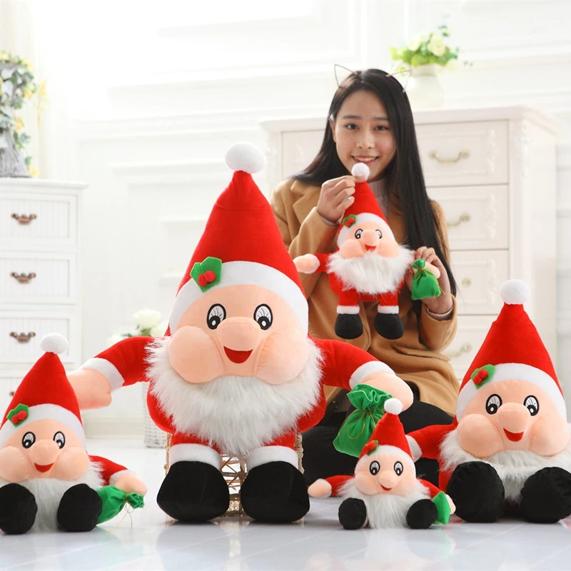 2017 высокое качество ручной работы милые мягкие плюшевые рождественские