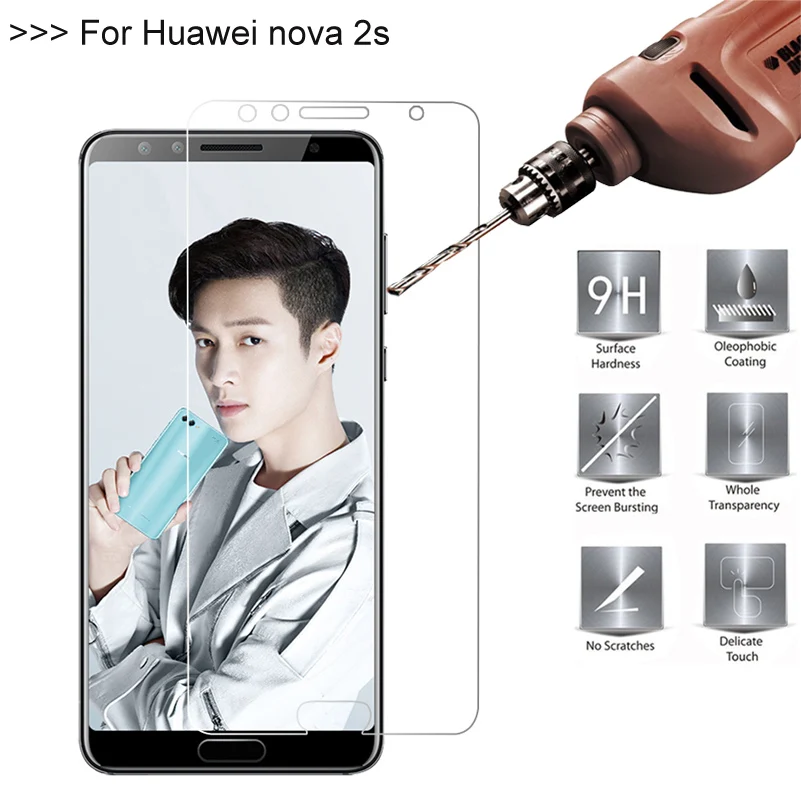 2.5D 9 H Премиум закаленное Стекло для Huawei Nova 2 S чехол телефона Экран протектор