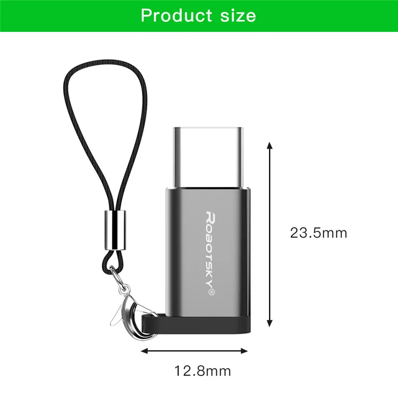 Адаптер Robotsky USB Type C к Micro кабель переходник типа OTG для Samsung Letv Macbook Matebook|Кабели