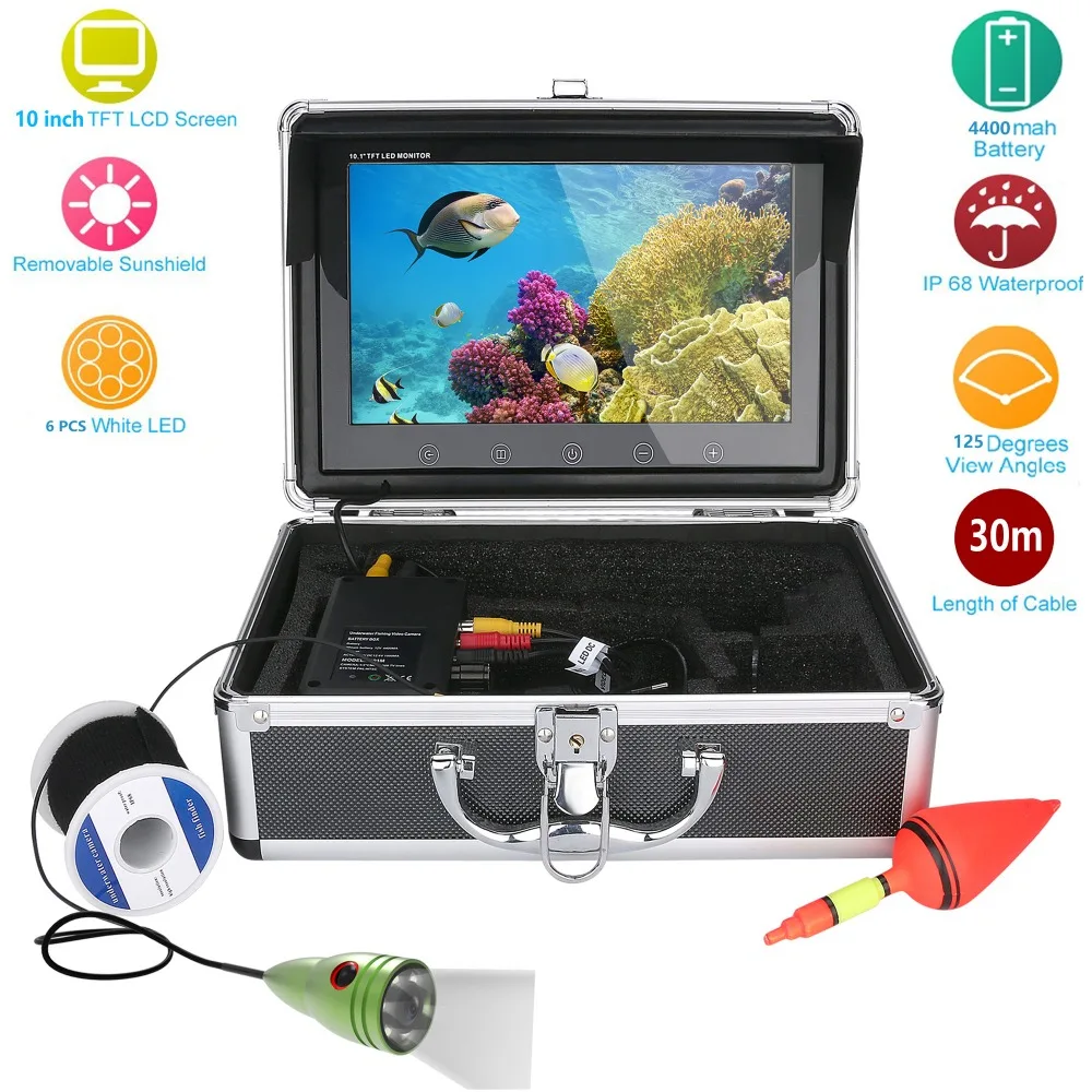 Бесплатная доставка! Комплект видеокамеры для подводной рыбалки 10 &quotцветной