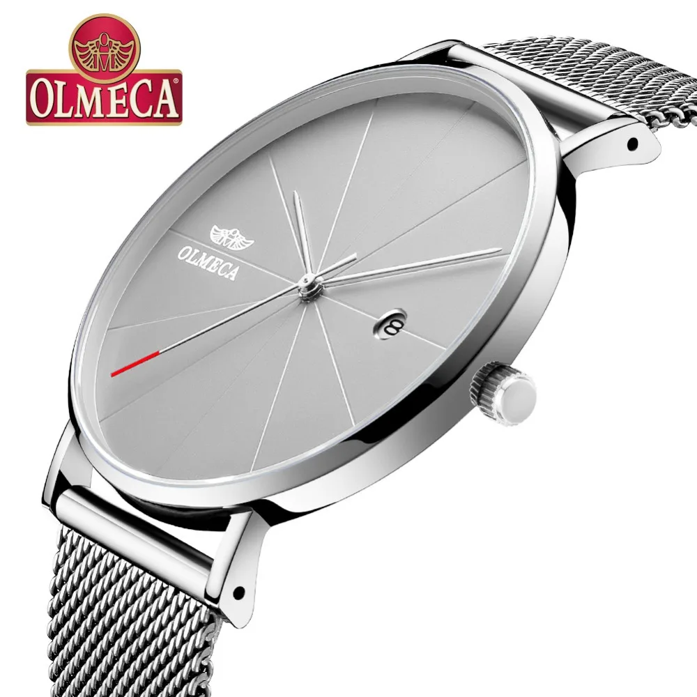 Часы ведущей марки OLMECA модные наручные часы водонепроницаемые мужские полный