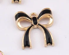 100 шт. эмалированный Шарм 3 цвета галстук-бабочка шейпер изысканные подвески из