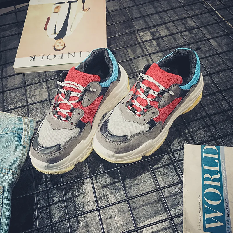 INS/Винтажные кроссовки для папы женская обувь высококачественные дышащие