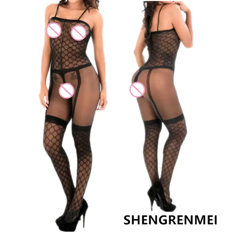 SHENGRENMEI женское сексуальное нижнее белье горячее черное прозрачное боди