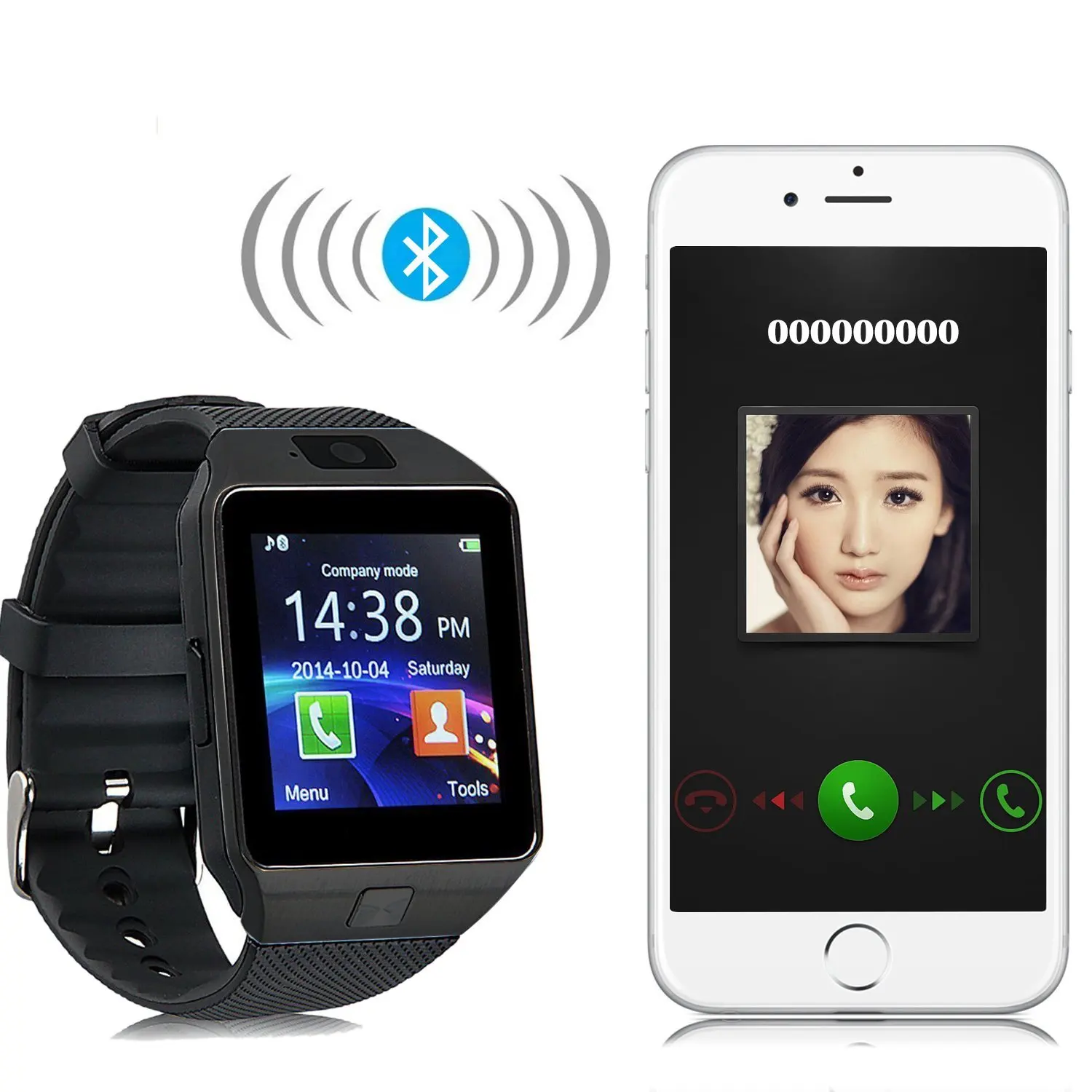 DZ09 Bluetooth Смарт часы Smartwatch телефон Поддержка SIM TF карта с камерой для Android IOS