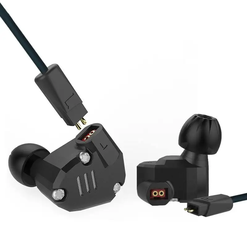 Quad Driver Earphone KZ ZS6 High Fidelity Extra Bass Earbuds with Mic Detachable Cable For Iphone Samsung Mobile Phone | Электроника