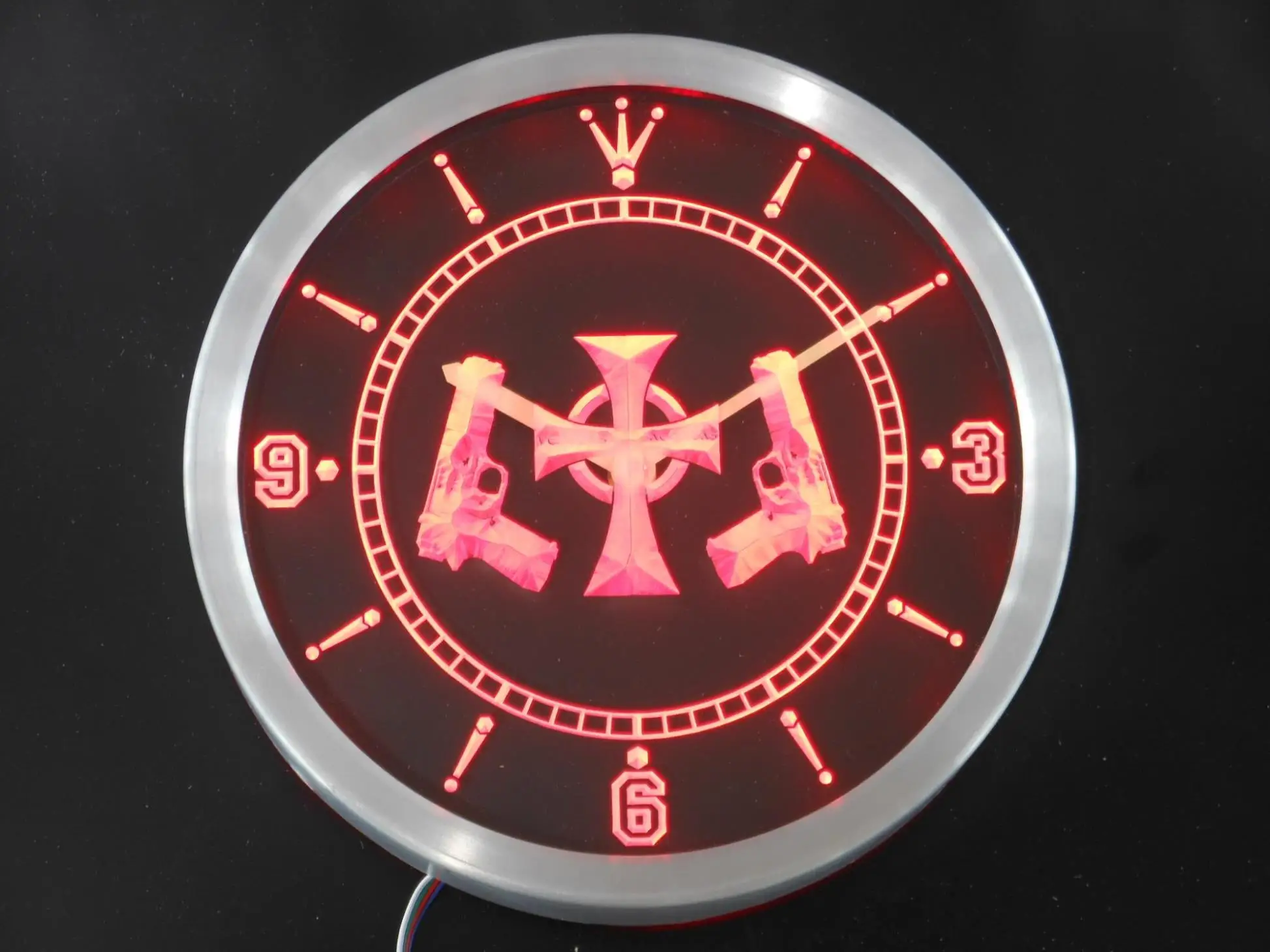 Неоновые световые знаки nc0232 Boondock Сэйнтс светодиодный настенные часы|wall clock|led wall