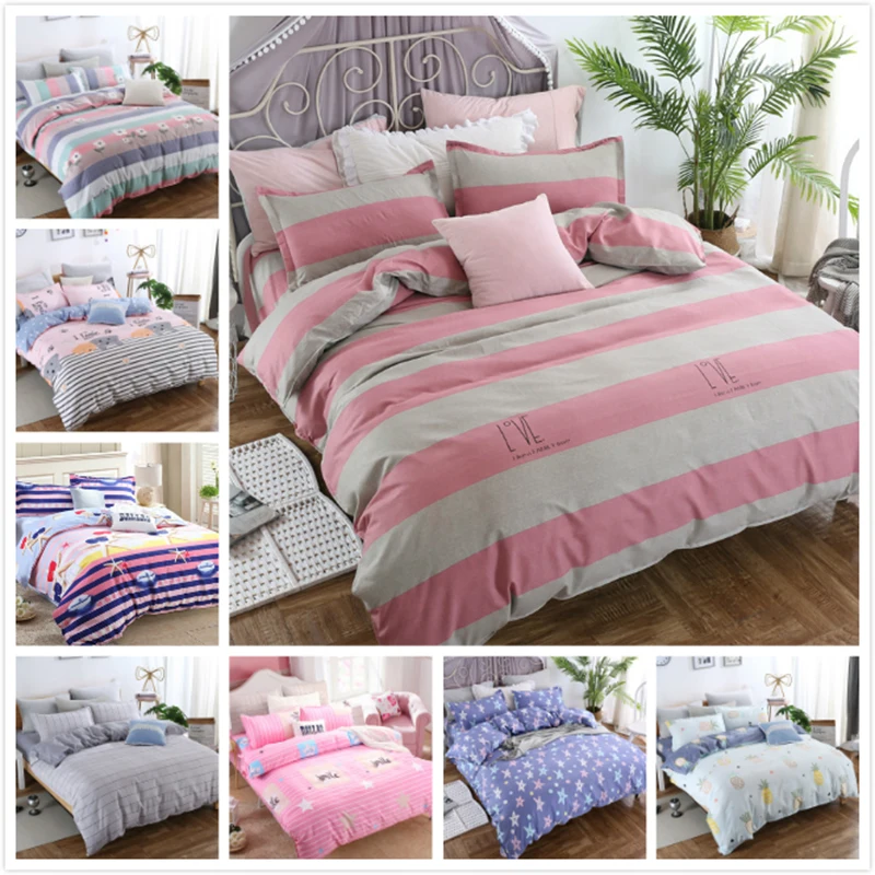 Комплект постельного белья из 3/4 предметов с пододеяльником и мягкого