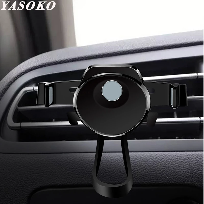 Автомобильный держатель для телефона YASOKO, держатель с креплением на вентиляционное отверстие, Универсальный Регулируемый автомобильный держатель на 360 градусов для iPhone, Samsung