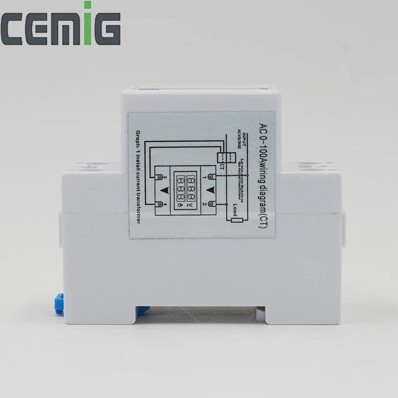 Cemig Din-rail AC напряжение и ток цифровой счетчик двойной дисплей XD37-2042 | Инструменты