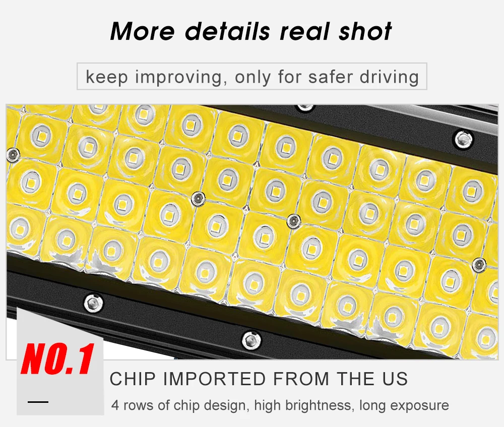 CO LIGHT 16D Lens 4-Rows 264W 336W 480W 696W 1128W Led Light 4x4 Offroad Bar Combo Led Bar for Offroad 4WD Truck Trailer 12V 24V