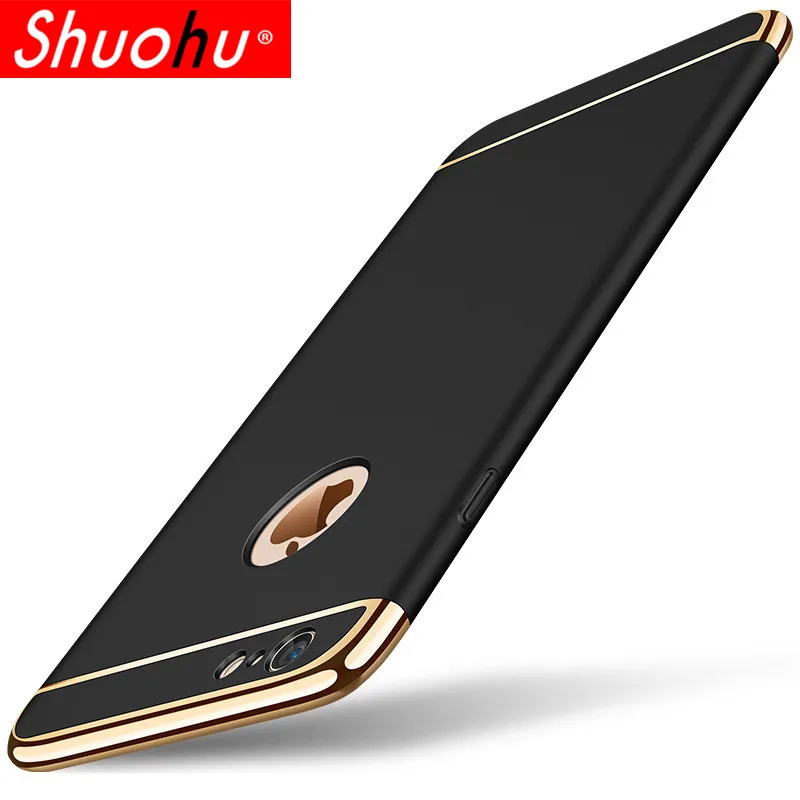 Роскошные ультра тонкий ударопрочный телефон чехол для iPhone 6 6S 7 Plus 5 5S 360 Полный