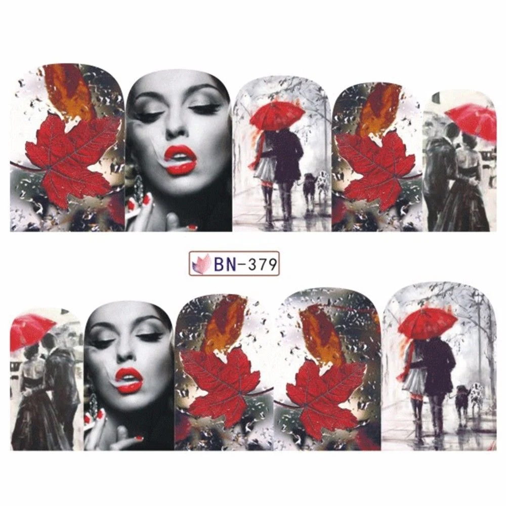 Paris Rose Tower Water Transfer Decals Wraps Nail Stickers Manicure Art Decor | Красота и здоровье