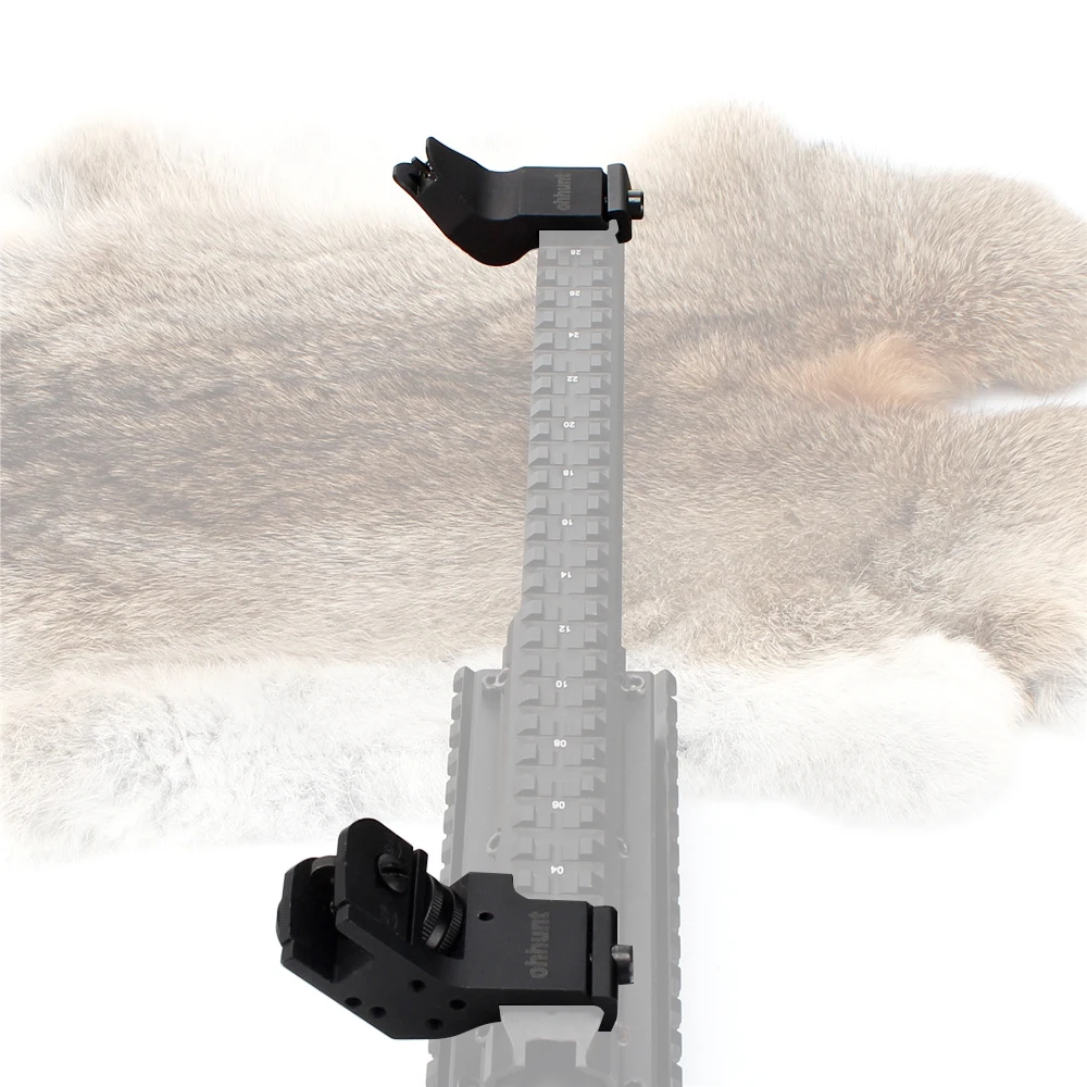 ohhunt Front and Rear 45 Degree Offset Hunting Tactical Rapid Transition BUIS Backup Iron Sight Set Free Shipping | Спорт и
