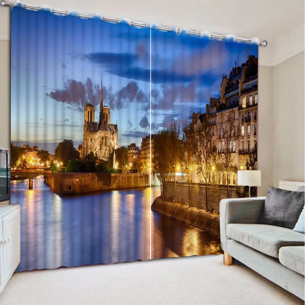 

The Living Room Bedroom Curtains night building Kitchen Curtains For Window Treatments Polyester Cotton Curtains