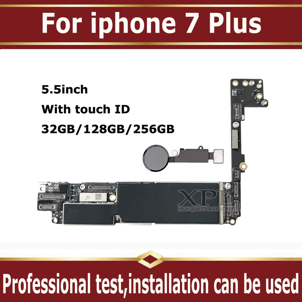 Оригинальная разблокированная материнская плата для iphone 7 Plus с сенсорным ID, без iCloud для iphone 7 Plus 7 P материнская плата