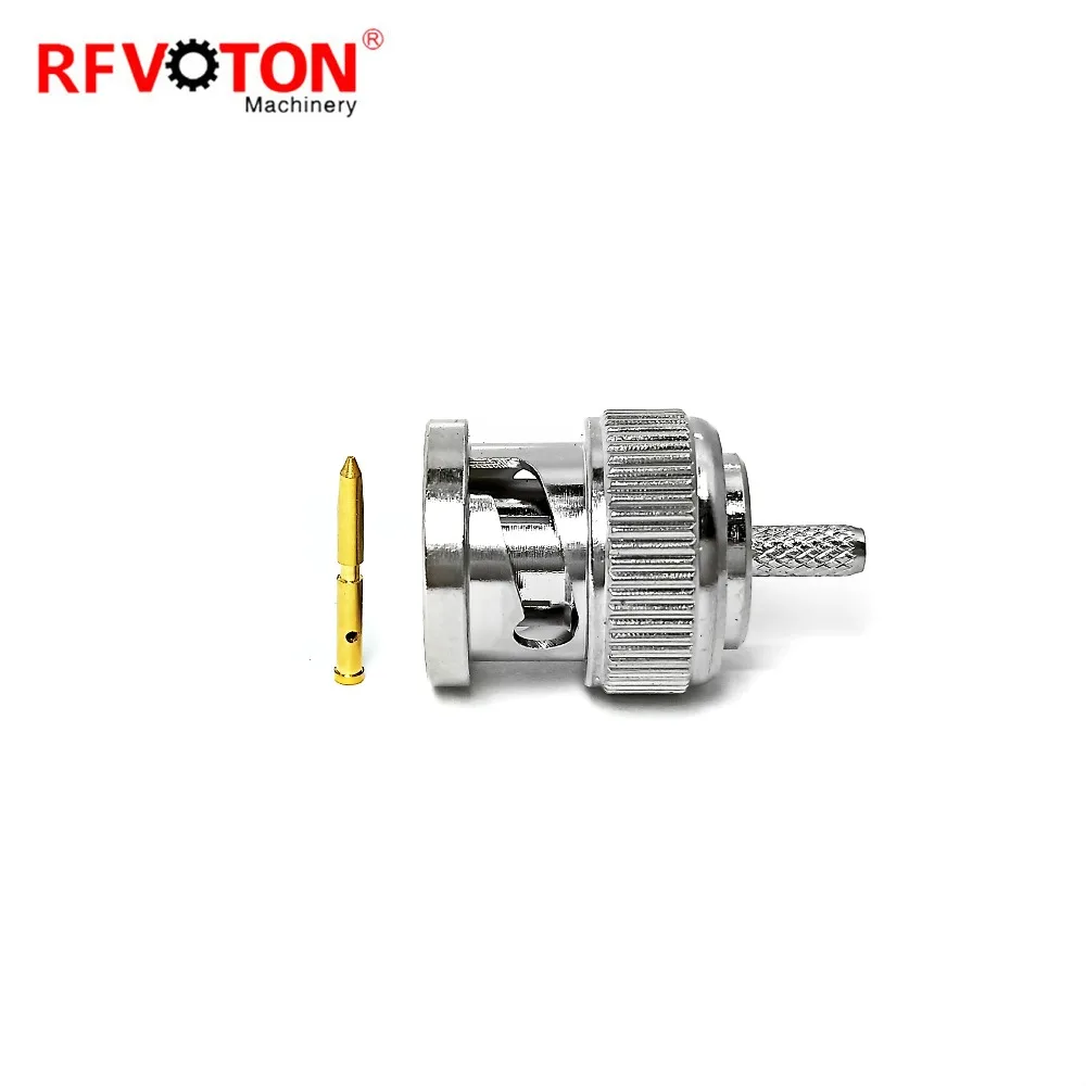 Бесплатная доставка bnc Мужской прямой обжимной разъем для кабеля RG174 RG316 |