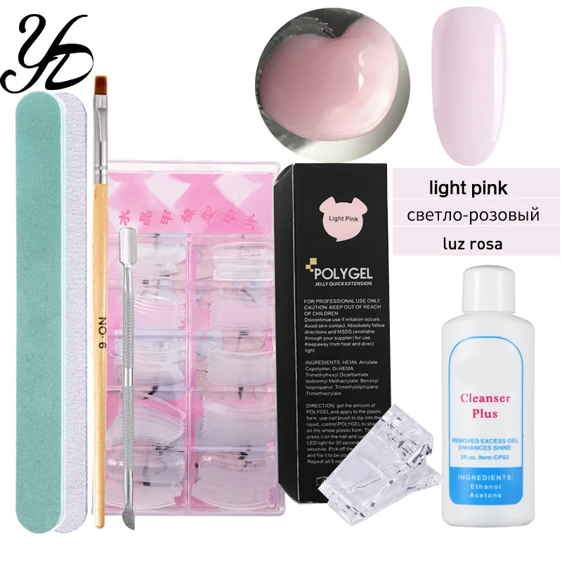 Light Pink Yiday 8 шт./компл. быстро конструирующий гель быстро Удлинительный УФ-гель исчезают 8 цветов поли строительные блоки DIY Маникюр Nail Art акриловая жидкая наконечник Комплект - Цвет: Light Pink