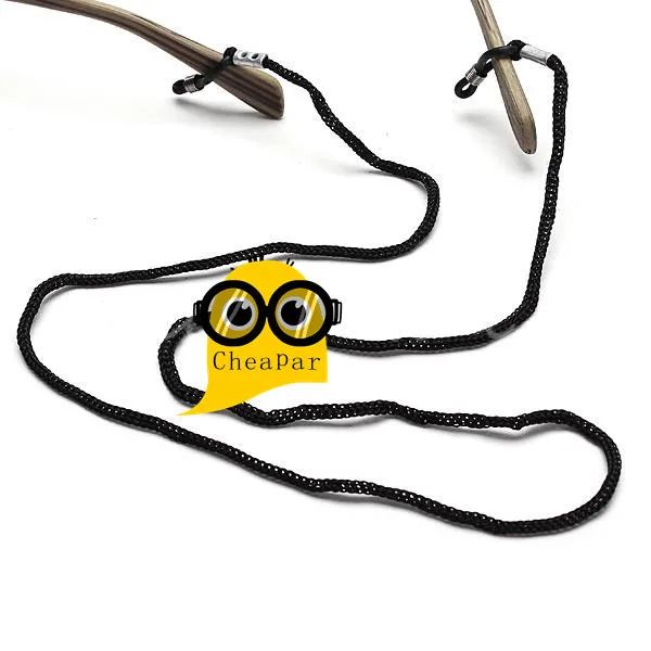 2 шт. волокно черная резиновая ручка шнур на Шею Кабель для чтения стекло очки