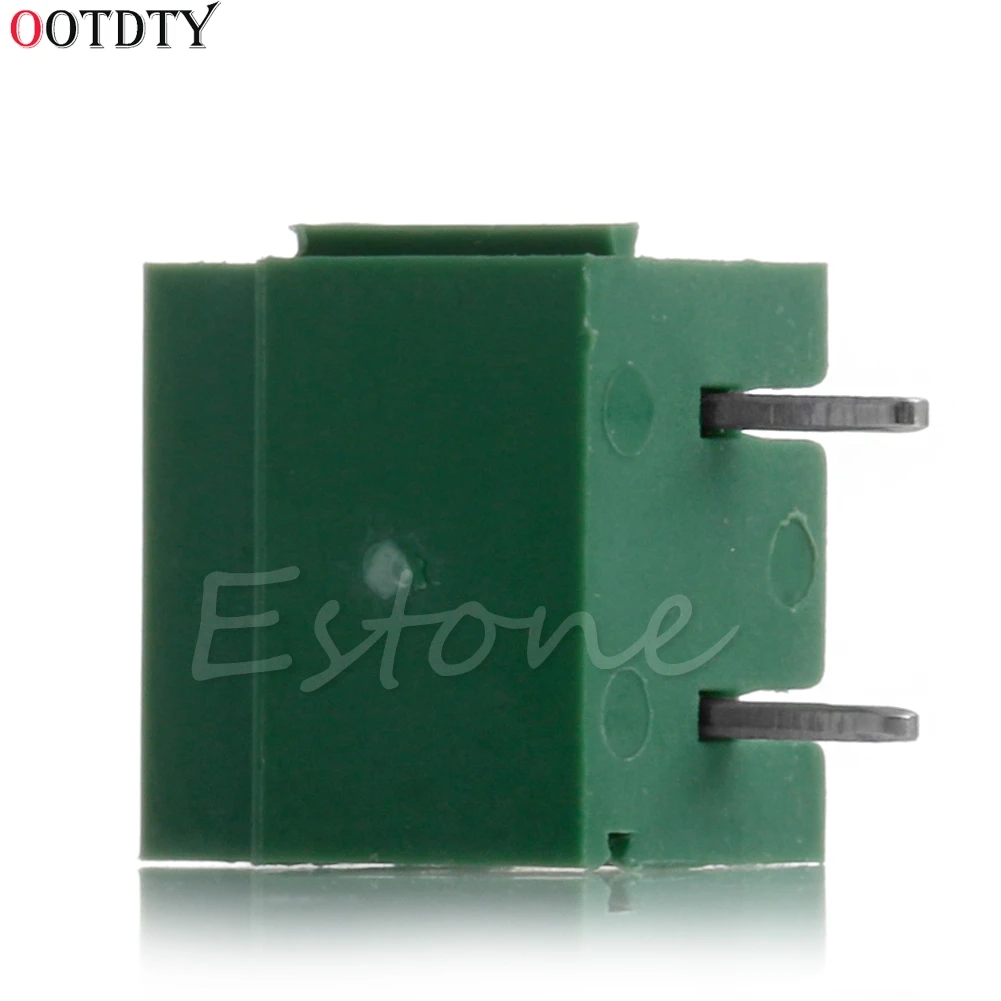 OOTDTY 2 шт. 300 в 10A 2P Штекерный PCB винтовой клеммный блок коннектор 5 мм Шаг
