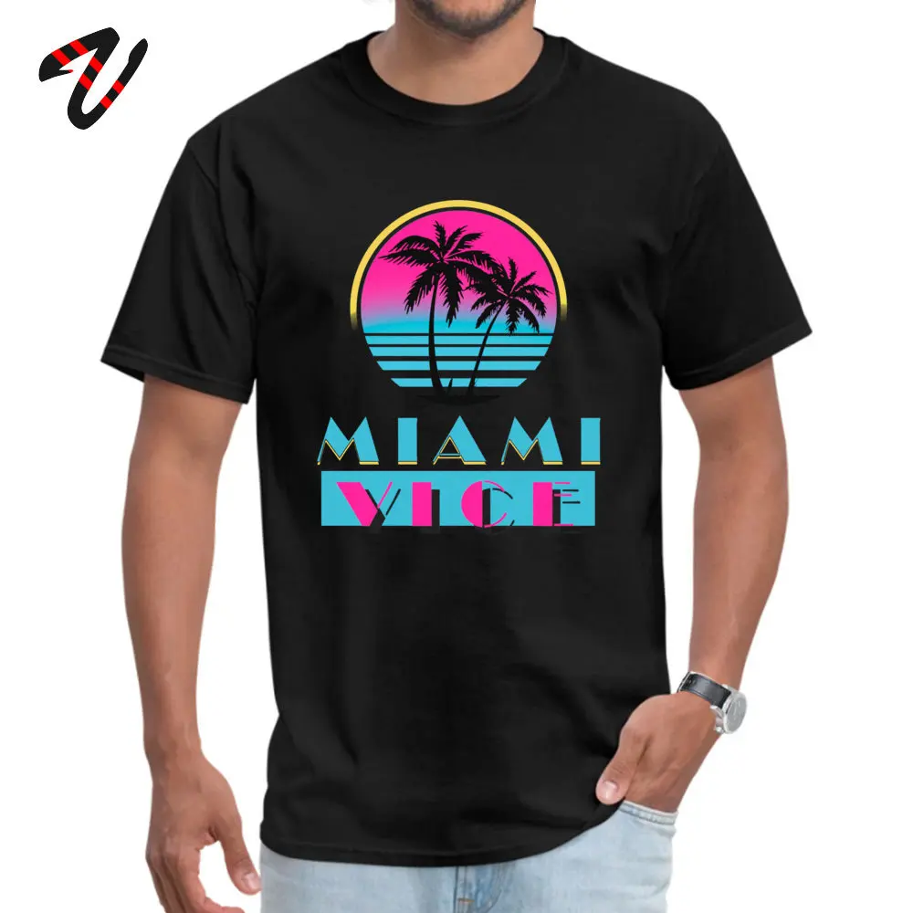 

Miami Vice Round Collar T-Shirt Labor Day Custom Tops T Shirt Hate Sleeve 2019 Newest Milan black Clothing Shirt Men