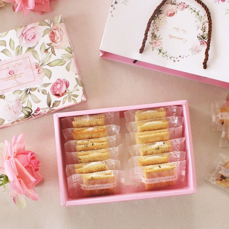 21*14*5 см 5 шт. Весенняя Роза в саду печенье mooncake подарочная бумажная коробка и сумка Макарон шоколадные закуски сладкие конфеты коробки для хранения