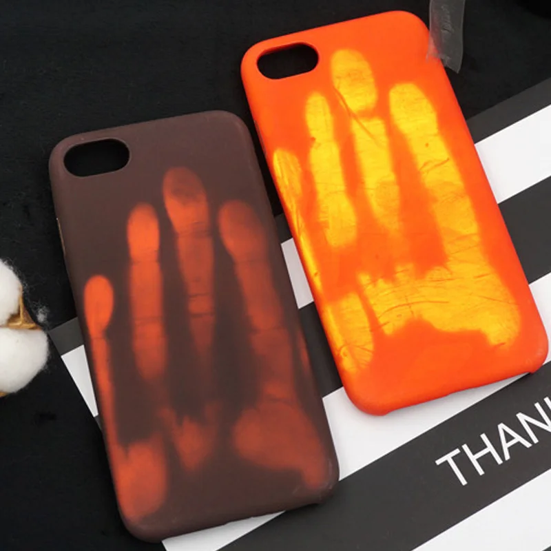 Tfshining PU Thermal Sensor Heat Sensitive Case For iphone X XR XS Max Color Changing Cases Cover 6 6s 7 8 Plus SE 5S |