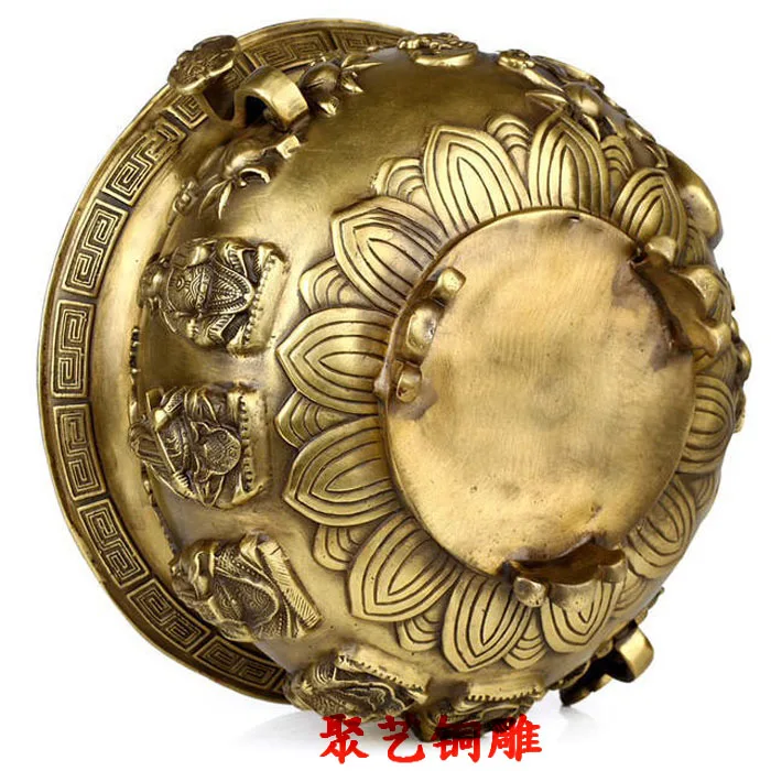 Поли Открытие Выставки медные украшения как рог изобилия Фэн-Шуй пять