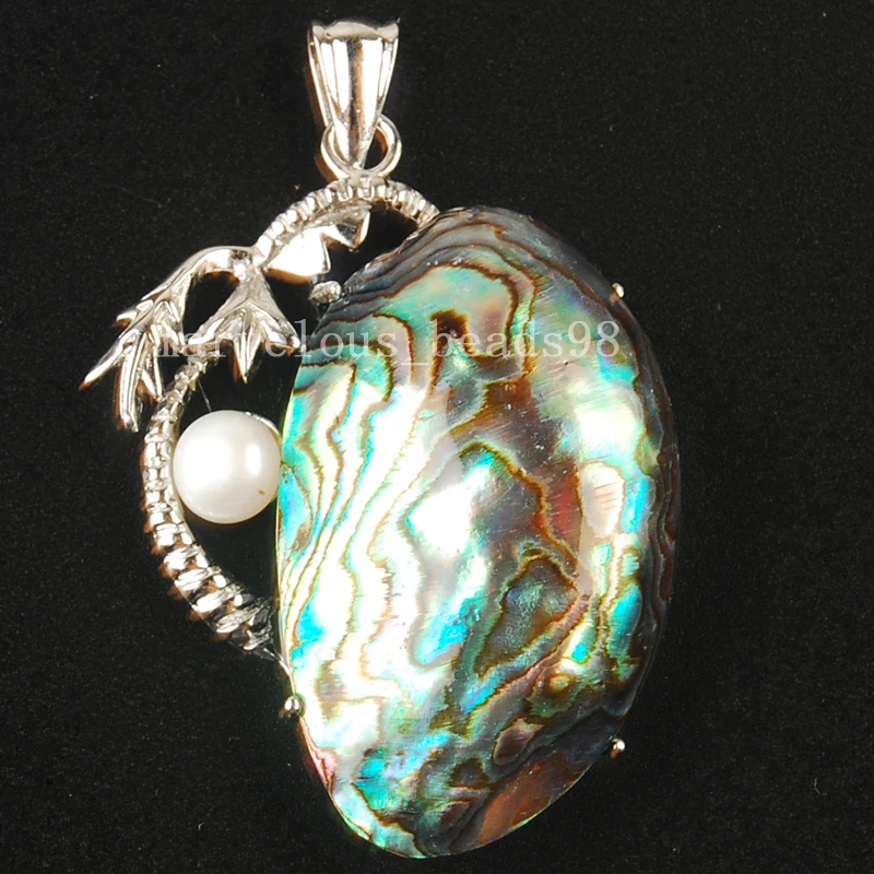 Овальная подвеска с Бусиной, 37x46 мм, MC3682