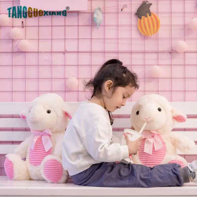 45 см Милая мультяшная плюшевая игрушка-овечка-альпака мягкая кукла-животное