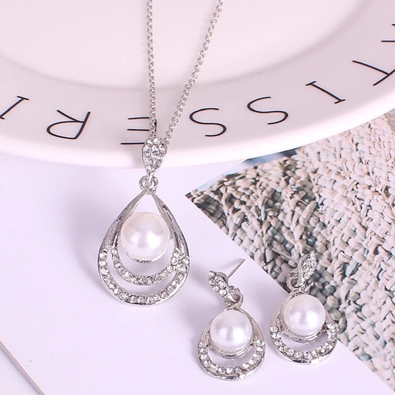 Высококачественная жемчужная цепочка на шею ожерелье с кулоном блестящее со