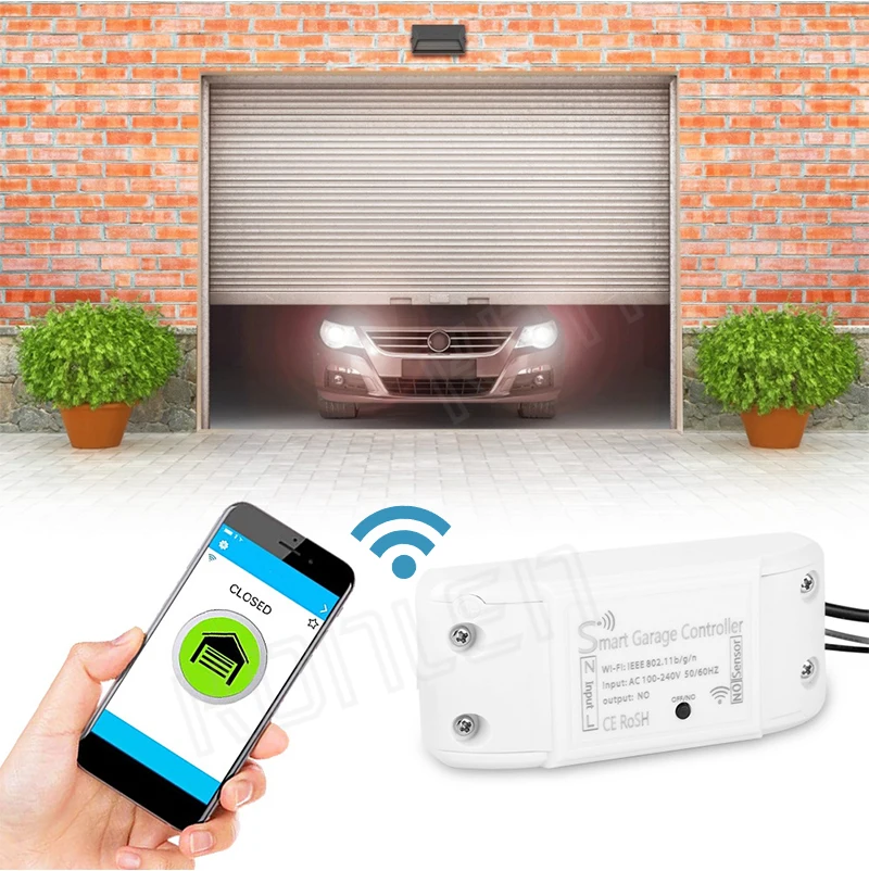 Tuya wifi автоматическая система управления гаражной дверью, автомобильное электрическое устройство для открывания ворот, реле, Смарт-приложение, дистанционное управление для дома Alexa Google