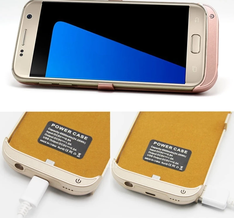 Supersedebat Высокая емкость 6500 мАч зарядное устройство чехол для samsung galaxy s7 зарядное устройство чехол внешний аккумулятор зарядное устройство чехол
