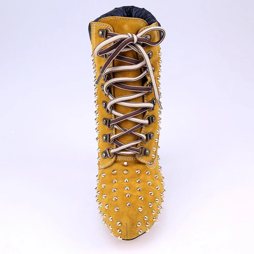 Idg бренд искусственной замши коричневый металлический Заклёпки нейлоновые