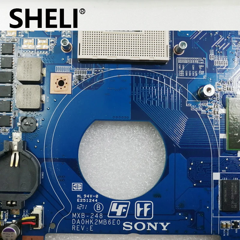 SHELI Placa материнская плата MBX-248 для sony Vaio VPC-EJ VPCEJ MXB-248 материнская плата DA0HK2MB6E0 в хорошем состоянии
