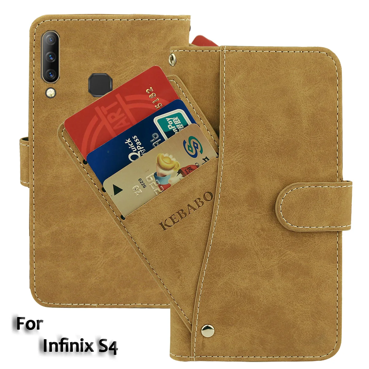 Винтажный кожаный бумажник Infinix S4 X626 чехол 6," Флип Роскошный популярный S4 X626 чехол с магнитной подставкой защитные сумки для телефона