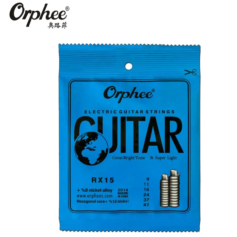 Orphee RX15 009 042 Электрогитары струны нить из никелевого сплава супер светильник