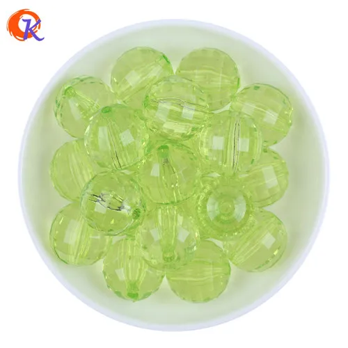 Lime Green Дешевые оптовые цвета на выбор, 20 мм, 100 шт./лот, цветные прозрачные акриловые бусины для дискотеки, ожерелье из жевательной резинки, ювелирные изделия - Цвет: Lime Green